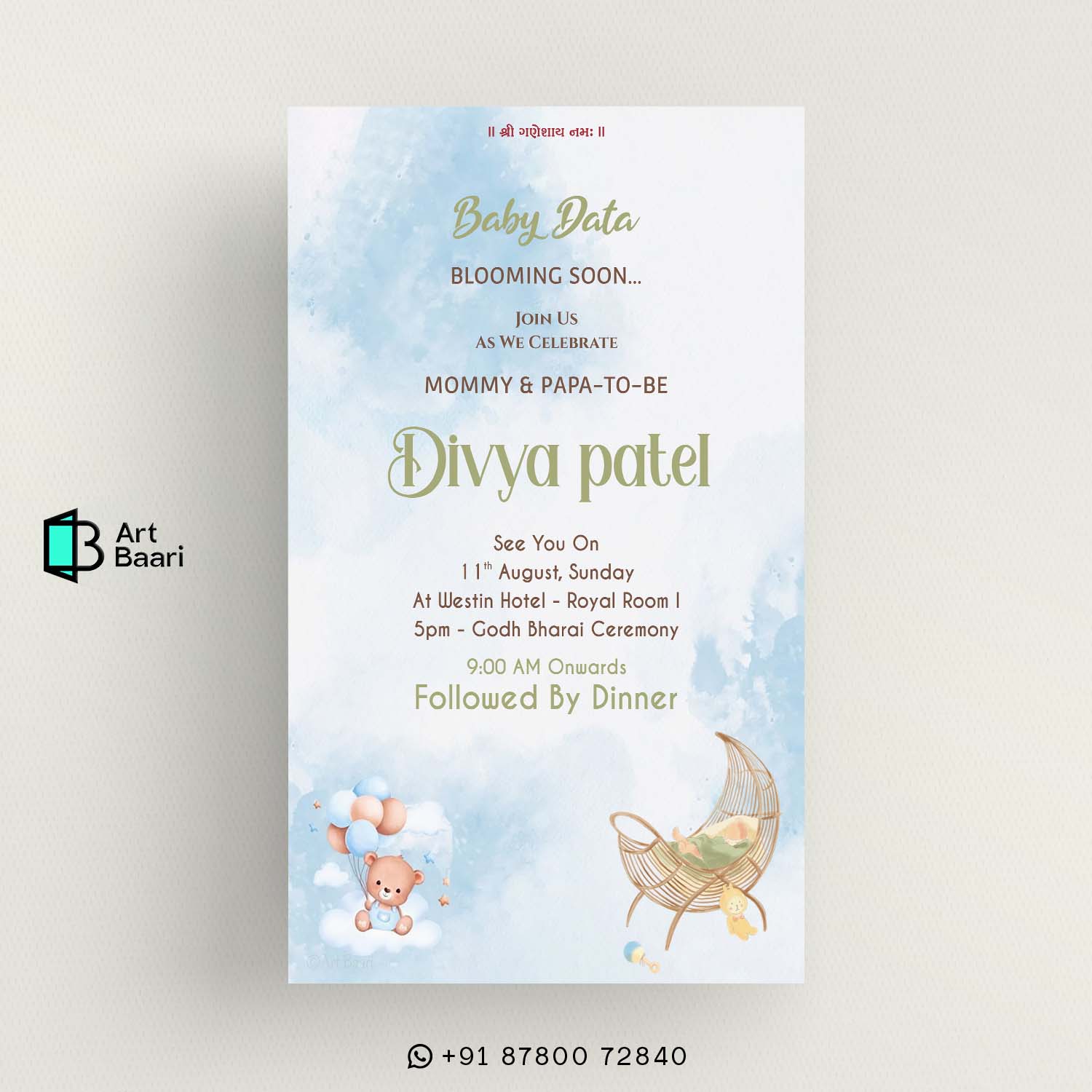 Godh Bharai; Simant Sanskar; Simant Vidhi Gujarati; Baby Shower Ceremony; invitation card; in gujarati language; Baby Announcement invitation card; in english language; with shoes; Baby welcome party invitation; video in English; Seemantham Ceremony; Oti bharan; with couple photo; Gujarati; Hindi; Kutchi; Surati; Jain; Hinduism; Islam; Christianity; Sikhism; Buddhism; Jainism; Dohale jevan invitation card in; Template; Free; Canva; Free and customizable baby shower; Baby Shower Invitations Free Templates; Matrutv; Simant sanksar; Desi; Amantan; Patrika; Kankotri; Valaikappu invitation card; Royal Baby Shower Invitations; Valaikaappu Baby Shower ceremony invitation card in tamil language; Greeting; Island; unique baby shower invitation card; background baby shower invitation card; template background baby shower invitation card; baby shower card background; Sample; Pink; And; Sky blue; baby shower card congratulations; Golden ratio designed; Art; Baari; art baari; #artbaari; No.1; Top; Best; Design; Tamplate; No.1; Top 10; Grate; Fancy; New; Trending; Personalised; 1 2 3 4 5 6 7 8 9 10 11 12 13 14 15 16 17 18 19 20 21 22 23 24 25 26 27 28 29 30 31 32 33 34 35 36 37 38 39 40 41 42 43 44 45 46 47 48 49 50 51 52 53 54 55 56 57 58 59 60 61 62 63 64 65 66 67 68 69 70 71 72 73 74 75 76 77 78 79 80 81 82 83 84 85 86 87 88 89 90 91 92 93 94 95 96 97 98 99 100; Digitalinvitation; Einvit; Onlineinvitation; Savethedate; Invitationdesign; Digitalart; Graphicdesign; Paperlessinvitation; Ecofriendlyinvitation; Virtualparty; Onlineevent; Wedding; Template; Free; Design; Birthday; Online; RSVP; Wording; Ideas; Maker; #weddinginvitation; youtube; facebook; whatsapp web; translate; google; instagram; ig; amazon; gmail; google translate; e invite; online invitation; digital invitation; wedding e invite; free e invite; e invite template; birthday e invite; e invitation card; e invite maker; digital Baby Shower Invitation | Invitación a Baby Shower Digital | Invitation à une Baby Shower Digitale | Digitale Baby Shower Einladung | Invito al Baby Shower Digitale | Convite de Chá de Bebê Digital | Digitale Baby Shower Uitnodiging | 数字化婴儿派对邀请 | デジタルベビーシャワー招待 | Цифровое Приглашение на Вечеринку для Будущей Мамы | دعوة لحفل استقبال المولود الرقمي | डिजिटल बेबी शॉवर निमंत्रण | ડિજિટલ બેબી શાવર આમંત્રણ; e invite design; invitation video maker; online invitation card; wedding invitation video maker; free online invitation maker; indian wedding e invite; e card; anniversary e invite; baby shower e invite; housewarming e invite; engagement e invite; English; Mandarin Chinese; Hindi; Gujarati; Spanish; French; Standard Arabic; Bengali; Russian; Portuguese; Indonesian; Urdu; German; Japanese; Marathi; Telugu; Turkish; Tamil; Vietnamese; Wu Chinese; Korean; simant sanskar card in gujarati; સીમંત સંસ્કાર કાર્ડ | | સીમંત સંસ્કાર આમંત્રણ પત્રિકા | | ગુજરાતી સીમંત સંસ્કાર કાર્ડ | | સીમંત સંસ્કાર કાર્ડ ડિઝાઇન | | સીમંત સંસ્કાર કાર્ડ વર્ડિંગ | | સીમંત સંસ્કાર કાર્ડ ટેમ્પ્લેટ | | સીમંત સંસ્કાર કાર્ડ PDF | | સીમંત સંસ્કાર કાર્ડ ઓનલાઇન | | સીમંત સંસ્કાર કાર્ડ નિઃશુલ્ક ડાઉનલોડ | | સીમંત સંસ્કાર કાર્ડ બનાવવાની રીત | | સીમંત સંસ્કાર શુભેચ્છા સંદેશ | | સીમંત સંસ્કાર ઉજવણી | | સીમંત સંસ્કાર વિધિ | | સીમંત સંસ્કાર મહત્વ | | સીમંત સંસ્કાર સંસ્કૃતિ | | સીમંત સંસ્કાર પરંપરા | | સીમંત સંસ્કાર રિવાજો | | સીમંત સંસ્કાર ગીતો | | સીમંત સંસ્કાર ભોજન | | સીમંત સંસ્કાર ભેટ સૂચનો | | સીમંત સંસ્કાર સજાવટ | | સીમંત સંસ્કાર ફોટોગ્રાફી | | સીમંત સંસ્કાર વિડિયોગ્રાફી | | સીમંત સંસ્કાર આયોજન | | સીમંત સંસ્કાર ચેકલિસ્ટ | | સીમંત સંસ્કાર ટિપ્સ | | સીમંત સંસ્કાર માહિતી | | સીમંત સંસ્કાર સમાચાર | | સીમંત સંસ્કાર બ્લોગ | | સીમંત સંસ્કાર વેબસાઇટ | | સીમંત સંસ્કાર એપ્લિકેશન | | સીમંત સંસ્કાર સોશિયલ મીડિયા | | સીમંત સંસ્કાર હેશટેગ | | સીમંત સંસ્કાર ઇન્ફોગ્રાફિક | | સીમંત સંસ્કાર પ્રેઝન્ટેશન | | સીમંત સંસ્કાર વર્કશોપ | | સીમંત સંસ્કાર સેમિનાર | | સીમંત સંસ્કાર કોન્ફરન્સ | | સીમંત સંસ્કાર પુસ્તકો | | સીમંત સંસ્કાર લેખો | | સીમંત સંસ્કાર સંશોધન | | સીમંત સંસ્કાર શિક્ષણ | | સીમંત સંસ્કાર તાલીમ | | સીમંત સંસ્કાર સલાહ | | સીમંત સંસ્કાર સેવાઓ | | સીમંત સંસ્કાર ઉત્પાદનો | | સીમંત સંસ્કાર બજાર | | સીમંત સંસ્કાર ઉદ્યોગ | | સીમંત સંસ્કાર વ્યવસાય | | સીમંત સંસ્કાર કારકિર્દી | | સીમંત સંસ્કાર સમુદાય | | સીમંત સંસ્કાર નેટવર્ક | | સીમંત સંસ્કાર સંગઠન | | સીમંત સંસ્કાર ચેરિટી | | સીમંત સંસ્કાર ફાઉન્ડેશન | | સીમંત સંસ્કાર ટ્રસ્ટ | | સીમંત સંસ્કાર એવોર્ડ | | સીમંત સંસ્કાર સન્માન | | સીમંત સંસ્કાર સિદ્ધિઓ | | સીમંત સંસ્કાર સફળતાની વાર્તાઓ | | સીમંત સંસ્કાર પ્રેરણા | | સીમંત સંસ્કાર સંદેશા |; ગોધ ભારાઈ; સિમંત સંસ્કાર; સિમંત વિધિ; બેબી શાવર સમારોહ; આમંત્રણ કાર્ડ; ગુજરાતી ભાષામાં; બેબી જાહેરાત આમંત્રણ કાર્ડ; અંગ્રેજી ભાષામાં; પગરખાં સાથે; બેબી સ્વાગત પાર્ટી આમંત્રણ; અંગ્રેજીમાં વિડિયો; સીમંતમ સમારોહ; ઓટી ભરણ; દંપતીના ફોટા સાથે; ગુજરાતી; હિન્દી; કચ્છી; સુરતી; જૈન; ડોહલે જીવન આમંત્રણ કાર્ડ માં; ઢાંચો; મફત; કેનવા; મફત અને કસ્ટમાઇઝ બેબી શાવર; બેબી શાવર આમંત્રણો મફત નમૂનાઓ; માતૃત્વ; સિમંત સંસાર; દેશી; અમંતાન; પત્રિકા; કંકોત્રી; વલાઈકપ્પુ આઈ